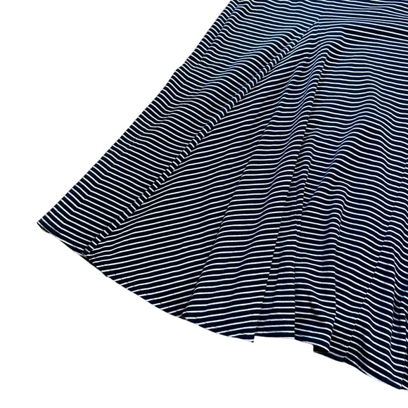 Ralph Lauren Navy and white striped Midi dress medium - Picture 4 of 8